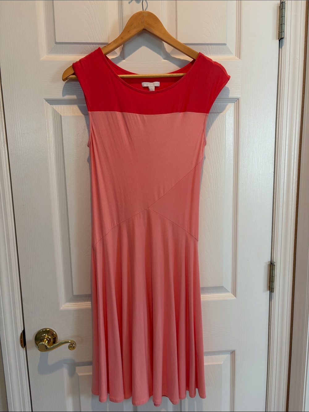 New York & Company Two-Tone Pink Midi Dress
